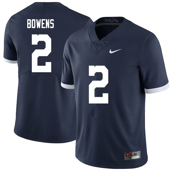 NCAA Nike Men's Penn State Nittany Lions Micah Bowens #2 College Football Authentic Navy Stitched Jersey QYD8698PJ